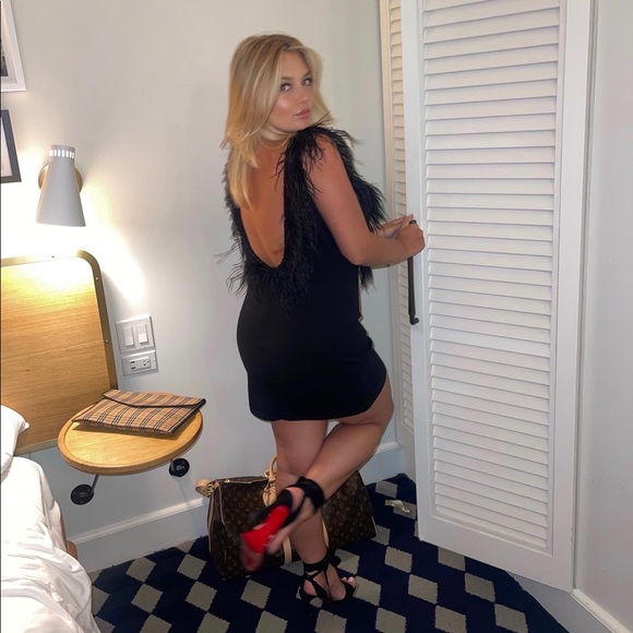 Black Mini Cocktail Dress- ALYCE PARIS 🖤 - Picture 5 of 6